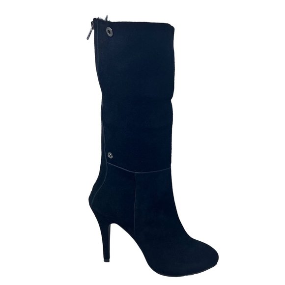 Very Volatile Hepburn Women's Fold Over Convertible Faux Fur High Heel Boot Sz 1 - Picture 9 of 13